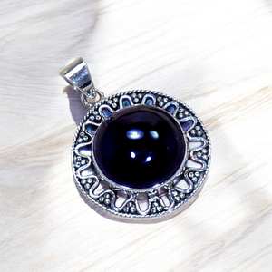 Colgante de Amatista Natural Hecho a Mano, Joyería al por Mayor, Colgantes de Plata de Ley 925 - Product Image 1