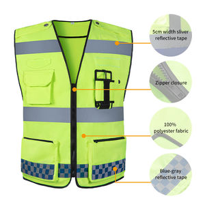 เสื้อกั๊กทำงานสะท้อนแสงแบบมืออาชีพ ลดราคาพิเศษ ระบายอากาศได้ดี ผ้าแคนวาส บุด้วยใยฝ้าย ซักง่าย ดีไซน์ใหม่ สำหรับฤดูหนาว ได้มาตรฐานความปลอดภัย EN - Product Image 3