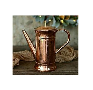 Hervidor de cobre martillado antiguo para hervir té y café con diseño hecho a mano de calor duradero para decoración de cocina vintage - Product Image 1