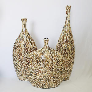 Accessoires de décoration intérieure Vase à fleurs en mosaïque personnalisé Mère-de-perle MOP Vases décoratifs bohèmes - Product Image 3