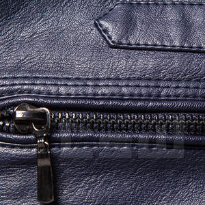 Chaqueta de cuero genuino para hombre, chaqueta de moda de cuero transpirable, ajustada - Product Image 6