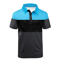 Chemises à col roulé à manches courtes pour hommes, imprimées par sublimation, coupe classique, logo personnalisé, 100 % coton 220g, séchage rapide, vente en gros
