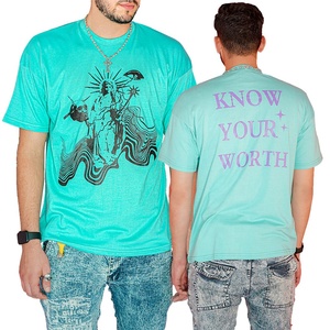 2024 prêt à expédier t-shirt surdimensionné pour hommes en Stock 100% coton étiquette blanche sérigraphié unisexe t-shirts à vendre en gros - Product Image 1