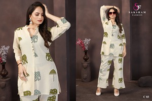 Conjunto de cordón exclusivo con estilo de diseñador Premium indio, ropa de fiesta de lujo, más vendida de exportación, diseño exclusivo estampado blanco - Product Image 2