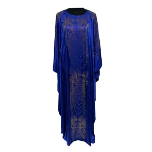 Vêtements musulmans traditionnels personnalisés Abaya de Dubaï pour femmes robe de style caftan à manches chauve-souris vêtements islamiques en satin long - Product Image 3
