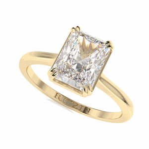 1,50 ctRadiant Cut Diamond Hidden Halo Anillo de compromiso para mujer - Product Image 4