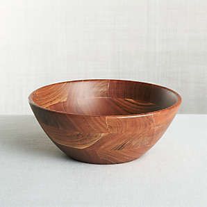 WARE SIZE NATURAL MEJOR BOWL DE MADERA ENSALADA Conjunto de diferentes tamaños de juego de cuencos de madera para restaurante Cocina hecha a mano - Product Image 4