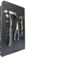 Armoire à outils murale en acier noir mat thermolaqué OEM pour garage automobile, capacité de charge 125 kg, garantie 2 ans
