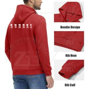 Sudadera con capucha de lana Logotipo personalizado Su marca Transpirable Estampado de talla grande Invierno Alta calidad 310g Hombres Mujeres 100% Algodón - Product Image 4
