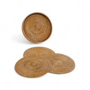 Ensemble de sets de table en rotin naturel pour la mise en place de la table, utilisation dans les restaurants, hôtels et vente en gros en provenance du Vietnam - Product Image 2