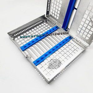 Bán buôn dụng cụ nha khoa khử trùng <span class=keywords><strong>cassette</strong></span> cho <span class=keywords><strong>10</strong></span> dụng cụ biểu tượng tùy chỉnh CE cao cấp lớp khử trùng <span class=keywords><strong>Cassette</strong></span> - Product Image 4