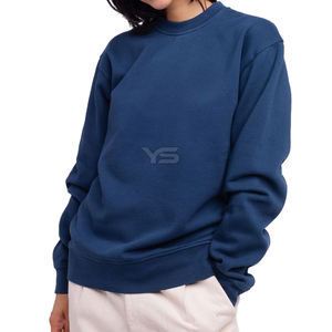 Nouvel arrivage de pulls surdimensionnés à manches longues en coton pour hommes pullover sweat-shirt à col rond vierge sérigraphie personnalisée - Product Image 2