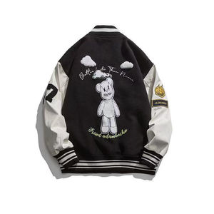 Veste de sports d'équipe personnalisée en gros blanc bleu vestes de baseball en satin pour hommes vestes personnalisées en satin de qualité supérieure - Product Image 4