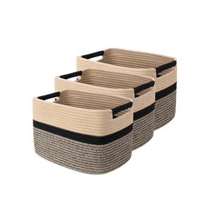 Panier carré en jute pour les essentiels de la vie quotidienne, conçu pour une organisation élégante de la maison, intérieur spacieux, utilisation polyvalente pour le rangement - Product Image 1