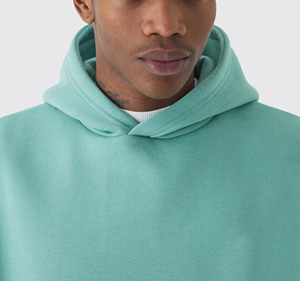OEM/ODM Pull à capuche épais avec logo imprimé DTG personnalisé 100% coton Couleur unie Respirant Coupe décontractée Sweats à capuche de base - Product Image 3