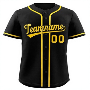 Custom Anti-Bacterial 100% Polyester Baseball Jerseys Breathable Short Sleeve <b>Athletic</b> Fit Plus Size Sublimated Men's 220g - Product Image 1