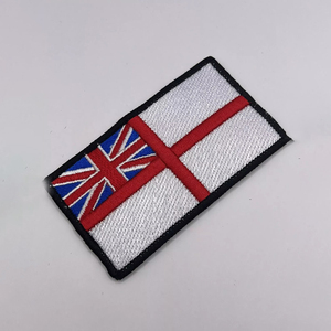 Prix usine conception personnalisée insignes de broderie à la machine sergé tissu adhésif Merrow bordure insignes de broderie ronpex - Product Image 5