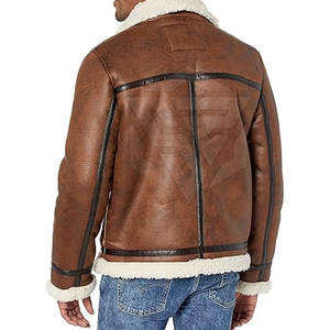 เสื้อแจ็คเก็ตหนังวัวแท้คุณภาพดีที่สุดสำหรับผู้ชาย ปกตั้ง ซิป ป้องกันลมในฤดูหนาว เป็นมิตรกับสิ่งแวดล้อม มีทุกสี ทุกขนาด ด้านหน้า - Product Image 3