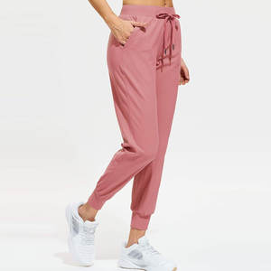 กางเกงวอร์มทรงสลิมฟิตสำหรับผู้หญิงยืดได้4ทางสำหรับฤดูหนาวกางเกงวอร์มน้ำหนักเบามีเชือกรูดและกางเกงวอร์ม - Product Image 3