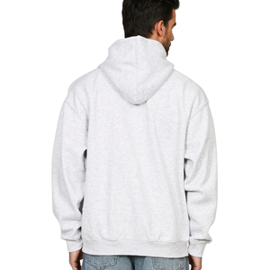 Sudadera con Capucha Gris Claro para Hombre, Sudadera con Capucha de Forro Polar de Algodón, Lisa, Informal, Moda Urbana, Fabricante Mayorista - Product Image 2