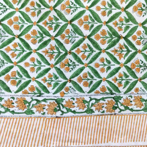 ผ้าคลุมโต๊ะทำจากผ้าฝ้ายทรงสี่เหลี่ยมสำหรับใช้ในบ้านงานพิมพ์ลายบล็อกด้วยมือคุณภาพสูงปรับแต่งได้ทันสมัย - Product Image 4