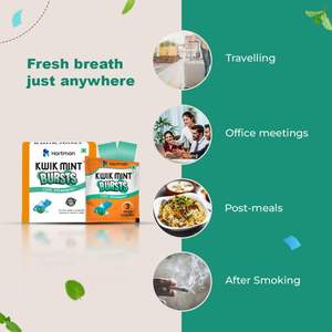 Bandes buccales contre la mauvaise haleine avec extrait de menthe et de clou de girofle pour une haleine fraîche longue durée - Product Image 2