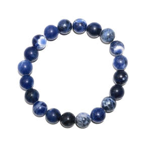 African Natural Blue Sodalite 8 mm Round Smooth <b>Gemstone</b> <b>Bracelet</b> 7 Inches Ball Shape for Gift - Product Image 3