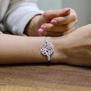 999 Ayar Gm Siyah pli Kazaz Bileklik Fine <b>String</b> <b>Bracelets</b> - Product Image 1