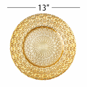Assiette chargeur couleur or Vaisselle de restaurant Assiette chargeur alimentaire forme ronde Assiette chargeur alimentaire de haute qualité à prix raisonnable - Product Image 4