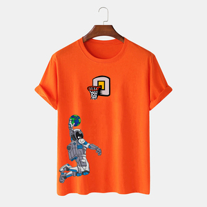 เสื้อยืดพิมพ์ลายกราฟิกสำหรับผู้ชายเสื้อยืดซักกรดแบบย้อนยุคพิมพ์ลายซิลค์สกรีนผ้าไหมสำหรับผู้ชาย