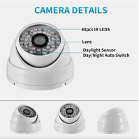 Caméra dôme 4-en-1 Starlight à vision nocturne |   Caméra de recul étanche IP66 1200TVL |   24 LED IR Mode Jour/Nuit pour Voiture, Bus, Camping-car