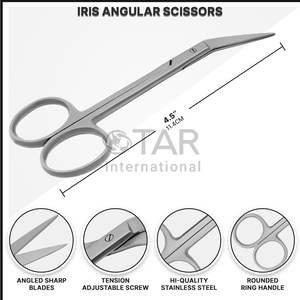 กรรไกรไอริส 4.50 นิ้ว แบบโค้ง มุมเฉียง ทำจากทังสเตนคาร์ไบด์ สำหรับผ่าตัด รุ่น TC Supercut ทนทาน คุณภาพระดับมืออาชีพ สำหรับแพทย์ - Product Image 2