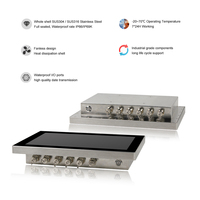 PC industriel tout-en-un à écran tactile sans ventilateur de 12 pouces en acier inoxydable IP66 étanche J1900, compatible avec Win10 Linux