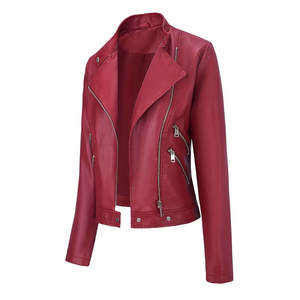 Meilleures arrivées Vestes en cuir pour femmes Mode pour l'hiver Vêtements Top vente Vestes en cuir à manches longues pour femmes - Product Image 1