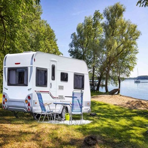 Roulottes de camping Teardrop - Construction légère en acier inoxydable imperméable avec suspension à double amortisseur à vendre - Product Image 1