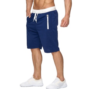 Pantalones cortos deportivos de verano para hombre, pantalones cortos de playa para correr, nuevos pantalones holgados informales de pierna recta, cordón de bolsillo con cremallera de Color sólido - Product Image 6