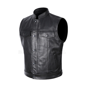 Chaleco de cuero sin mangas para hombre, Chaleco de cuero para hombre de buena calidad, gran oferta, Chaleco de cuero para hombre - Product Image 2