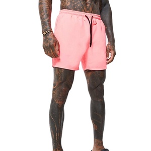 Short de bain homme 2026 tendance, vente chaude, été, personnalisable, uni, confortable, avec deux poches et cordon de serrage - Product Image 2