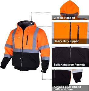 2025ใหม่แจ็กเก็ตผ้าระบายอากาศได้ดีปรับแต่งได้แจ็กเก็ตนิรภัยสะท้อนแสงชุดทำงานเพื่อความปลอดภัยในการก่อสร้างเสื้อแจ็กเก็ต Hi VI - Product Image 4