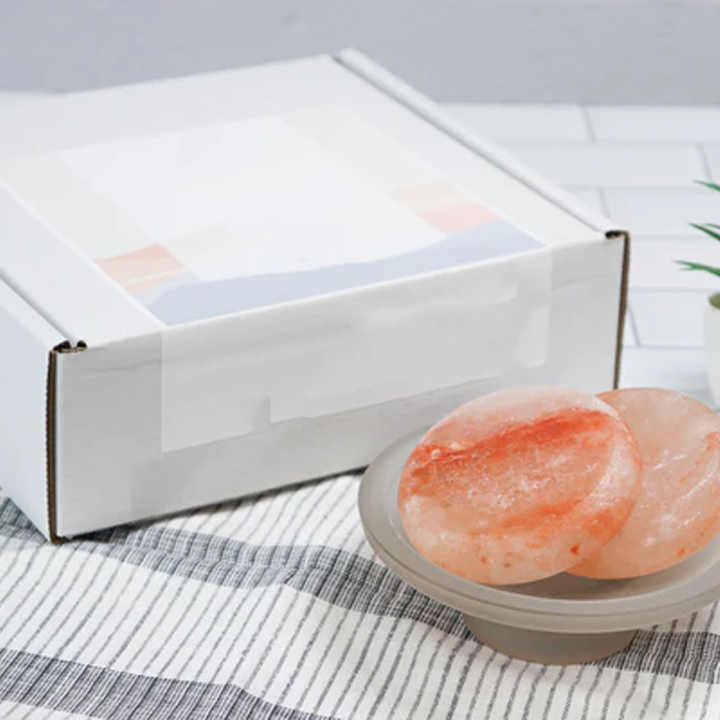 Himalayan Salt Bricks  Carved Body Massager in Love Theme Organic Material for Salt Room Spa Wall Massage