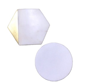 Posavasos de té decorativo hecho a mano, almohadillas redondeadas, posavasos de mármol blanco, Juego de 4, posavasos de taza de té de mármol de nuevo modelo en manualidades de dirección - Product Image 5