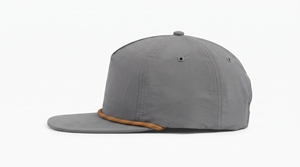 Gorra Snapback Gris de 6 Paneles con Visera Plana, de Poliéster, con Logotipo en Relieve, Ajustable, Unisex, Casual, con Patrón de Letras - Product Image 2