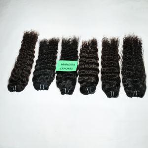 Venta al por mayor 100% Extensiones de Cabello Humano Virgen Natural Suave Rizado Sin Procesar Doble Trama Máquina Templo Onda Natural Vietnamita - Product Image 3