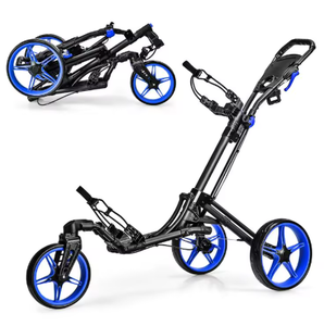 Carrito de Golf de 3 Ruedas Slickblue de Alta Gama con Mango Ajustable, Ruedas Giratorias y Diseño Plegable - Product Image 1