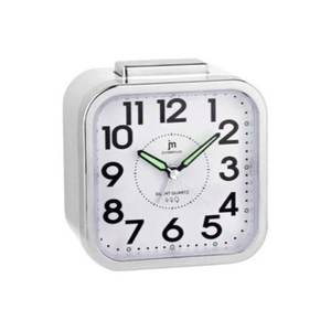 JUSTAMINUTE JA7051B White Alarm Clock with Snooze Function for <b>Desks</b> & Tables Lowell Product Line - Product Image 1