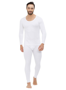 Snowcraft Layer White <b>Men</b> <b>Thermal</b> Suit Full <b>Sleeve</b> Warm Holding Breathable Fabric Built for Winter Stability Wear - Product Image 4