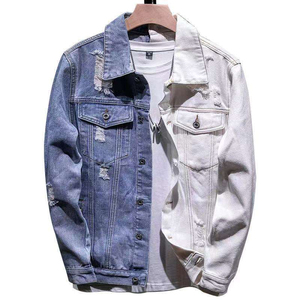<b>Men's</b> Premium Quality 100% Cotton <b>Denim</b> <b>Jackets</b> New Style Custom Color for Winter Season Good Design <b>White</b> Color Premium Quality - Product Image 1