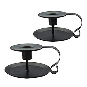 ที่ตั้งเทียนสีงาช้างของตกแต่งบ้านเครื่องประดับโลหะแบบพกพาที่จับเรียบสำหรับการดูแลทำความสะอาด - Product Image 6