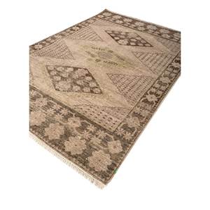 Tapis en laine noué à la main Erbe Green, motif géométrique, tapis de salon, tapis rectangulaire pour couloir, décoration, taille 9x12 - RGS-1501 - Product Image 2