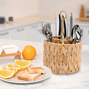 <b>Water</b> hyacinth silverware basket <b>containers</b> cutlery holder caddy christmas parties table organizer - Product Image 5